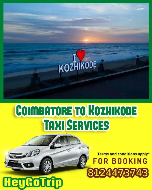 Coimbatore to Kozhikode Taxi Fare