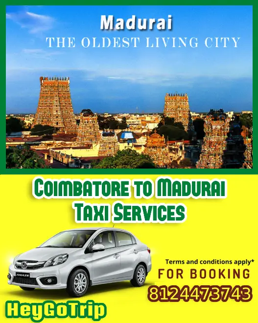 Coimbatore to Madurai Taxi Fare