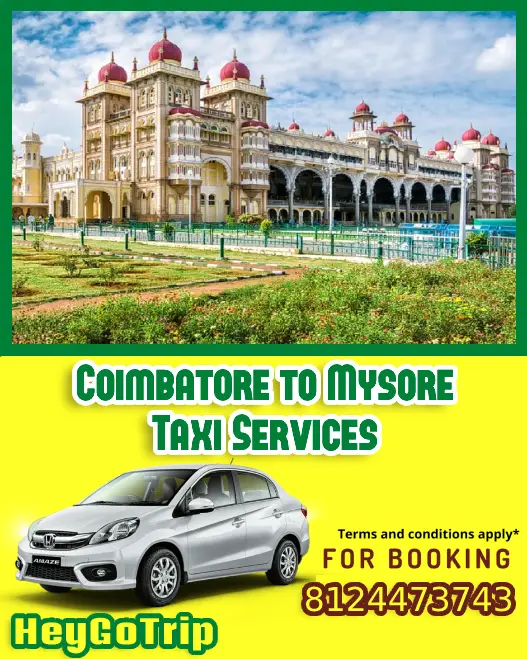 Coimbatore to Mysore Taxi Fare