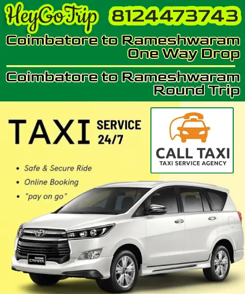 Coimbatore to Rameshwaram Taxi - Terms & Conditions