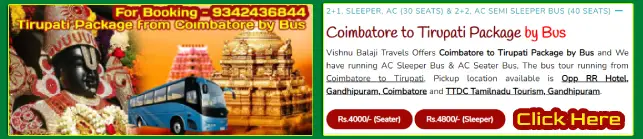 Coimbatore to Tirupati