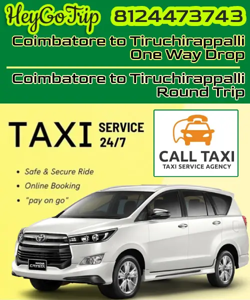 Coimbatore to Tiruchirappalli Taxi - Terms & Conditions