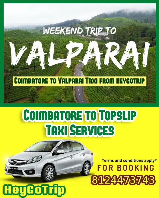 Coimbatore to Valparai Taxi Fare