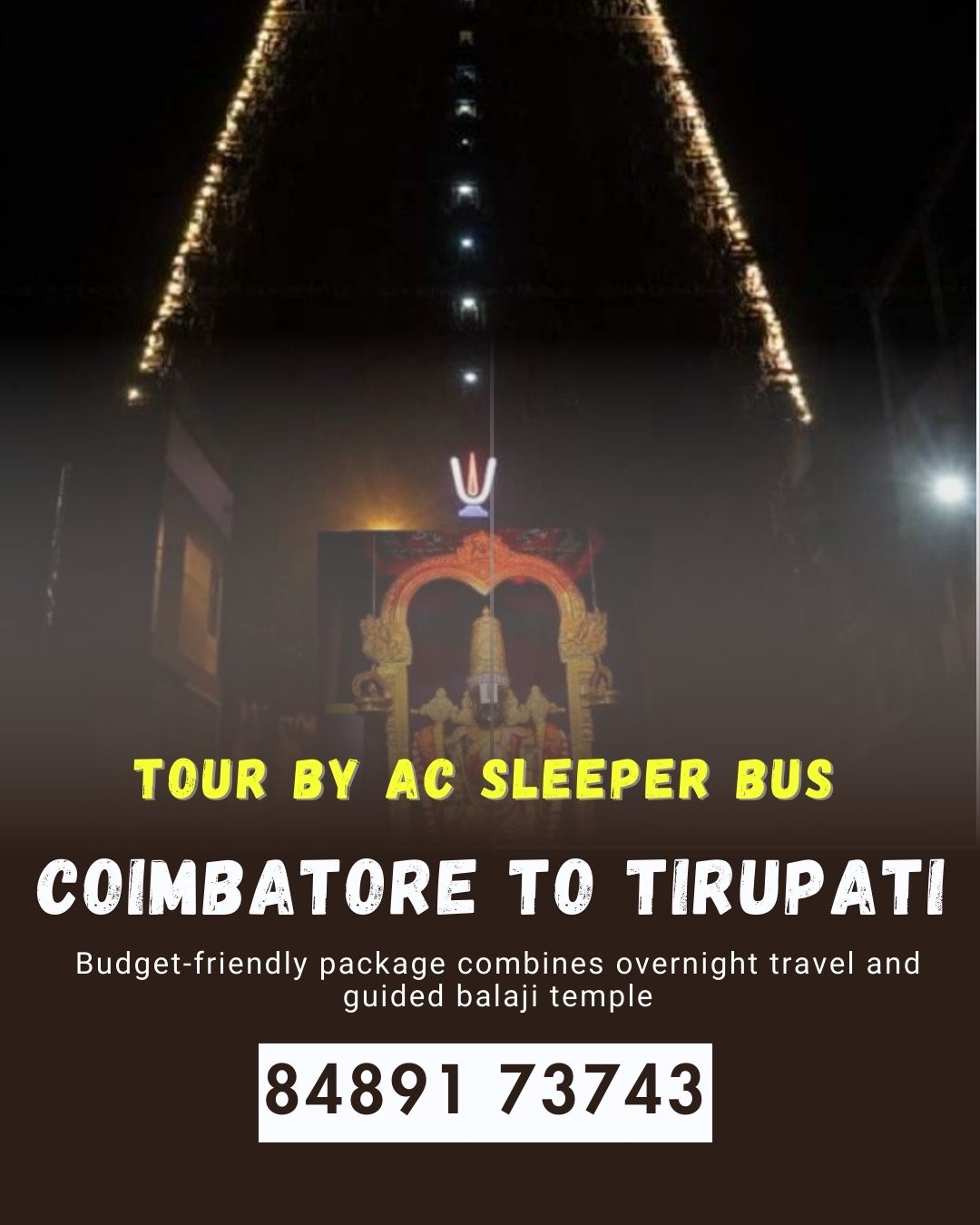Coimbatore to Tirupati Tour